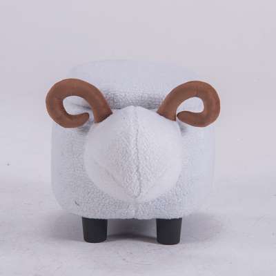 sheep shape 4-leg fashion children's wooden stool modern wooden stool sheep Animal-S03