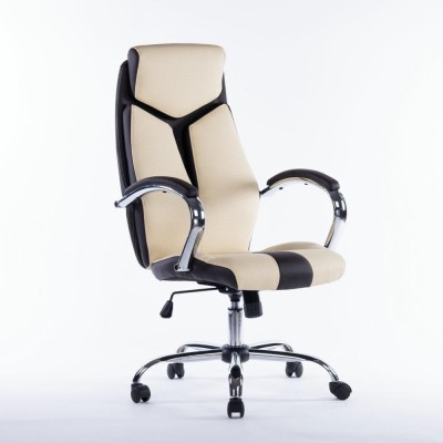 LK-6174B Modern Ergonomic PU leather Chrome Armrest and base Office Computer chairs